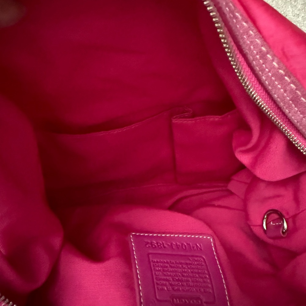Vintage Y2K Coach Hot Pink Hobo Shoulder Bag - Picture 7 of 8